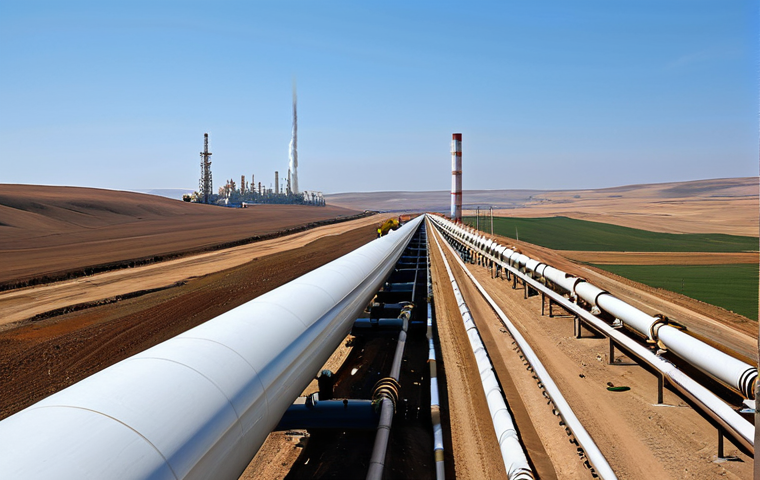 튀르키예와 러시아의 외교 관계 - Energy Cooperation**

"A modern natural gas pipeline stretching across a vast landscape, connecting ...