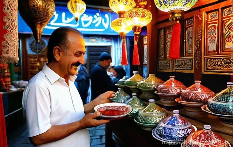튀르키예 언어 기초 회화 표현 - **Prompt:** A vibrant and lively dining experience at an outdoor Turkish restaurant during sunset. A...