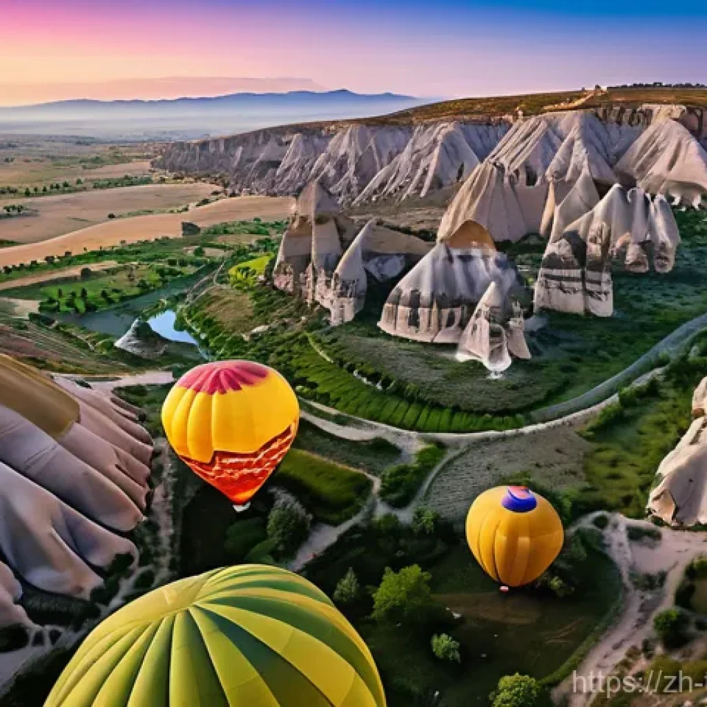 튀르키예 유네스코 등록 명소 - **Cappadocia Hot Air Balloon Spectacle at Dawn:**
A breathtaking wide-angle view of hundreds of ...