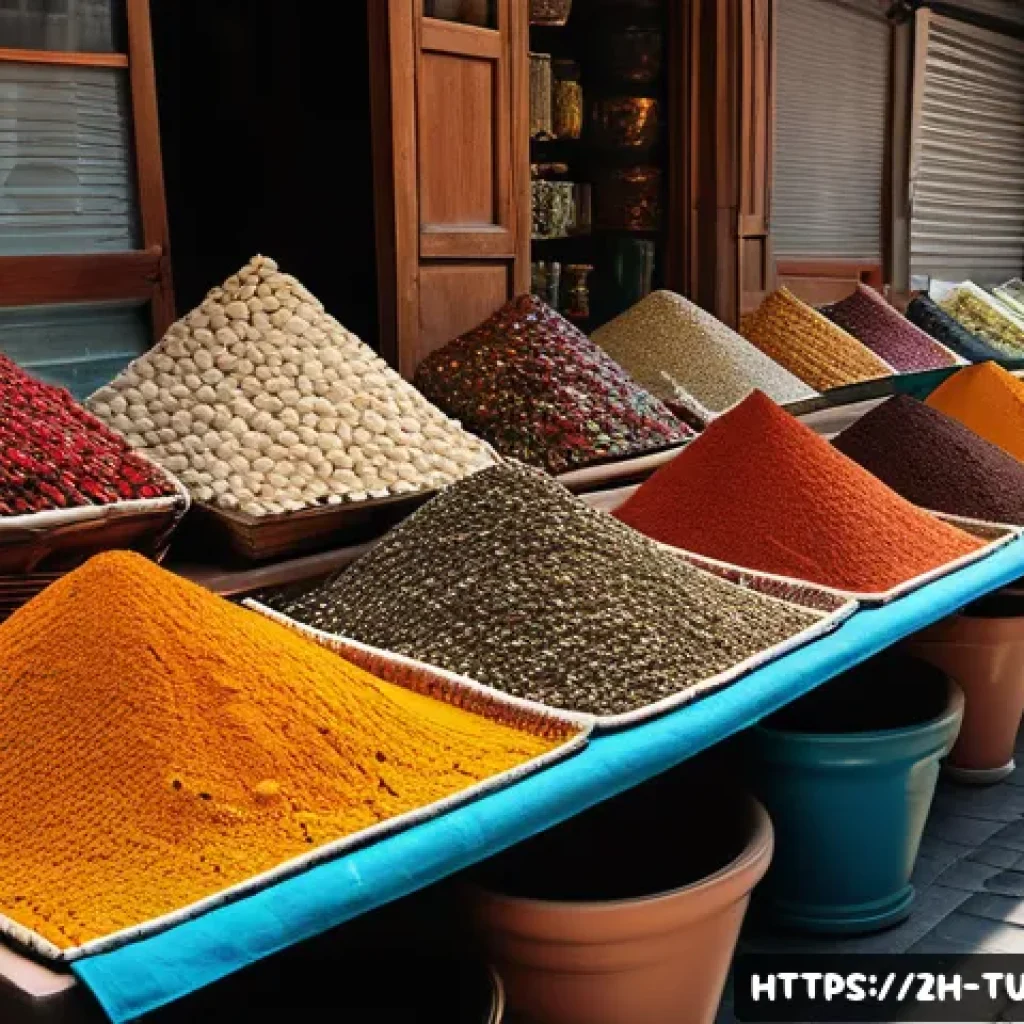 튀르키예 여행을 위한 커뮤니티 추천 - A bustling local Turkish street market scene in Istanbul during daylight, vibrant stalls filled with...
