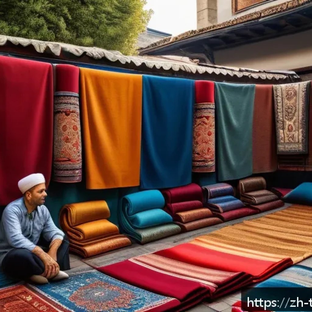 튀르키예의 주요 문화적 사례 - A vibrant Turkish market scene in Istanbul showcasing traditional handmade carpets with intricate ge...