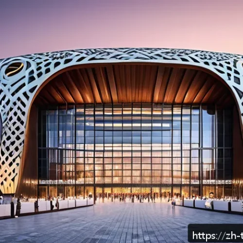 튀르키예의 주요 스포츠 경기장 - A modern Turkish sports stadium exterior at sunset, blending sleek contemporary architecture with tr...